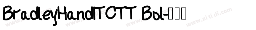 BradleyHandITCTT Bol字体转换
